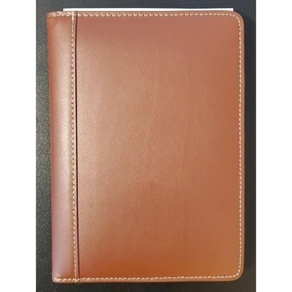 New Contrast Stitch Faux-Leather Portfolio, Mini Size Business Interview